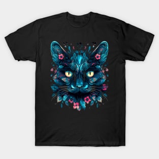 Cat with Flower T-Shirt